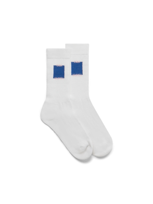 Blue Casa Square Socks