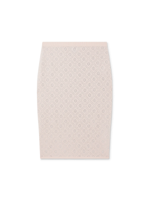 Crystal Monogram Knit Skirt
