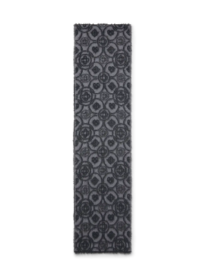 Fluffy Monogram Mohair Scarf