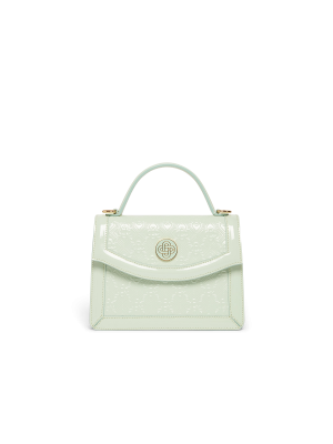 Mint Monogram Embossed Mini Jeanne Bag