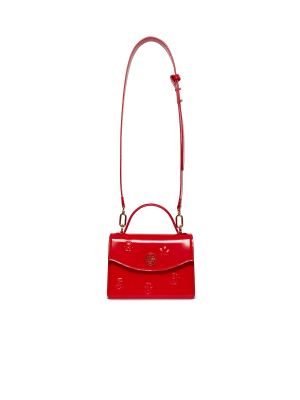 Red Emblems Mini Jeanne Bag