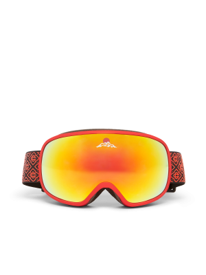 Red & Orange Gradient Ski Goggles
