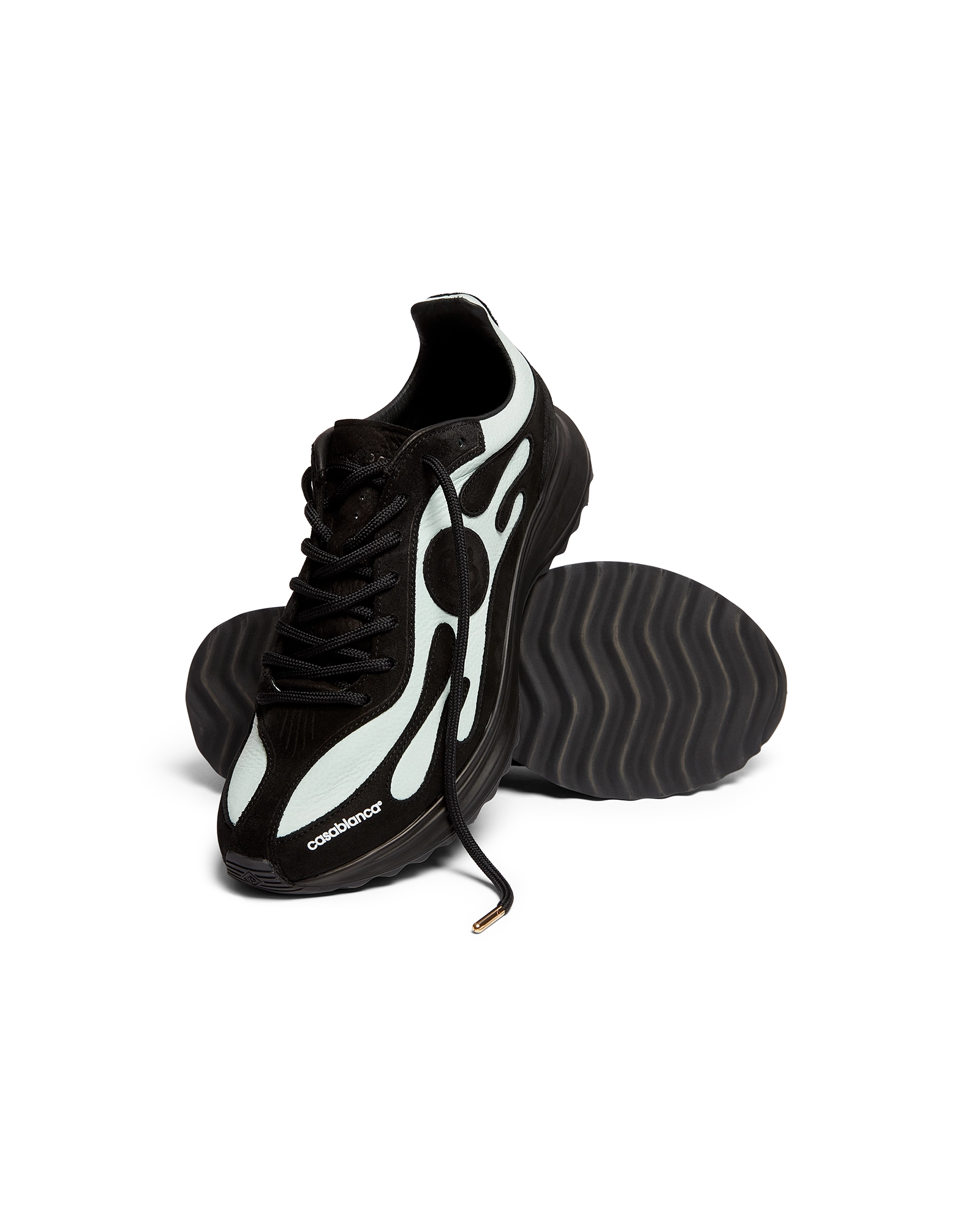 Men's Black & Mint Stade Sneaker - 图片 2