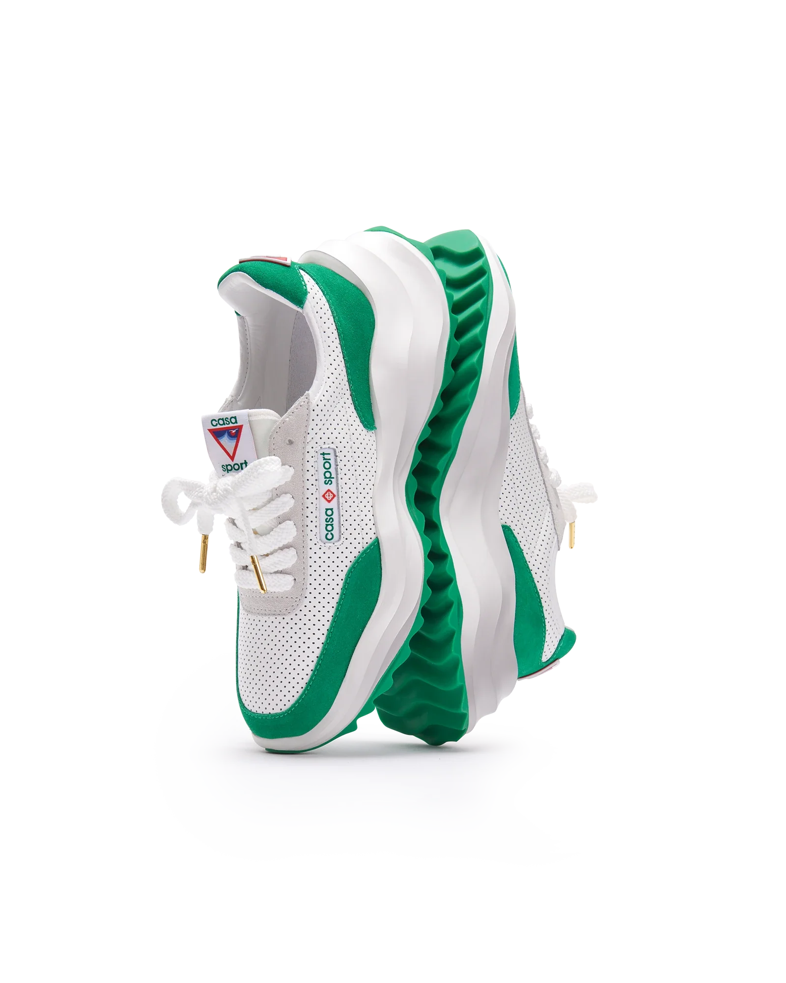 Women's Atlantis White & Tennis Green Sneaker - 图片 3