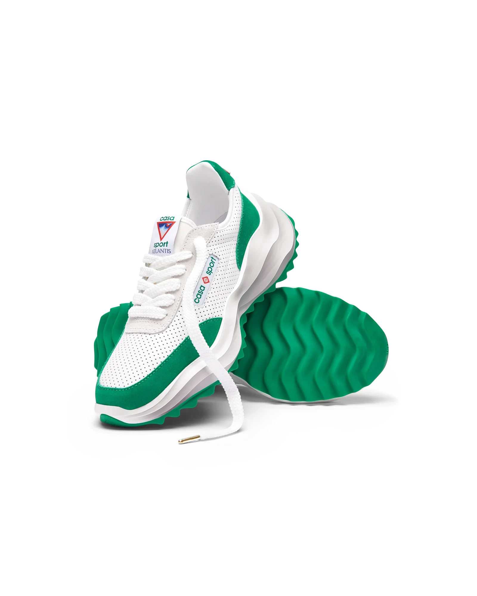 Women's Atlantis White & Tennis Green Sneaker - 图片 5