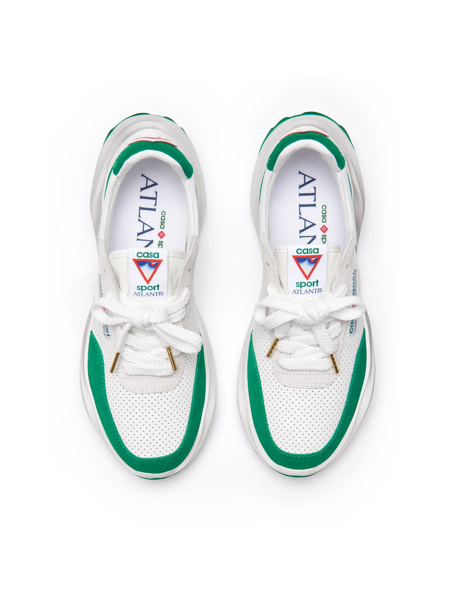 Women's Atlantis White & Tennis Green Sneaker - 图片 7