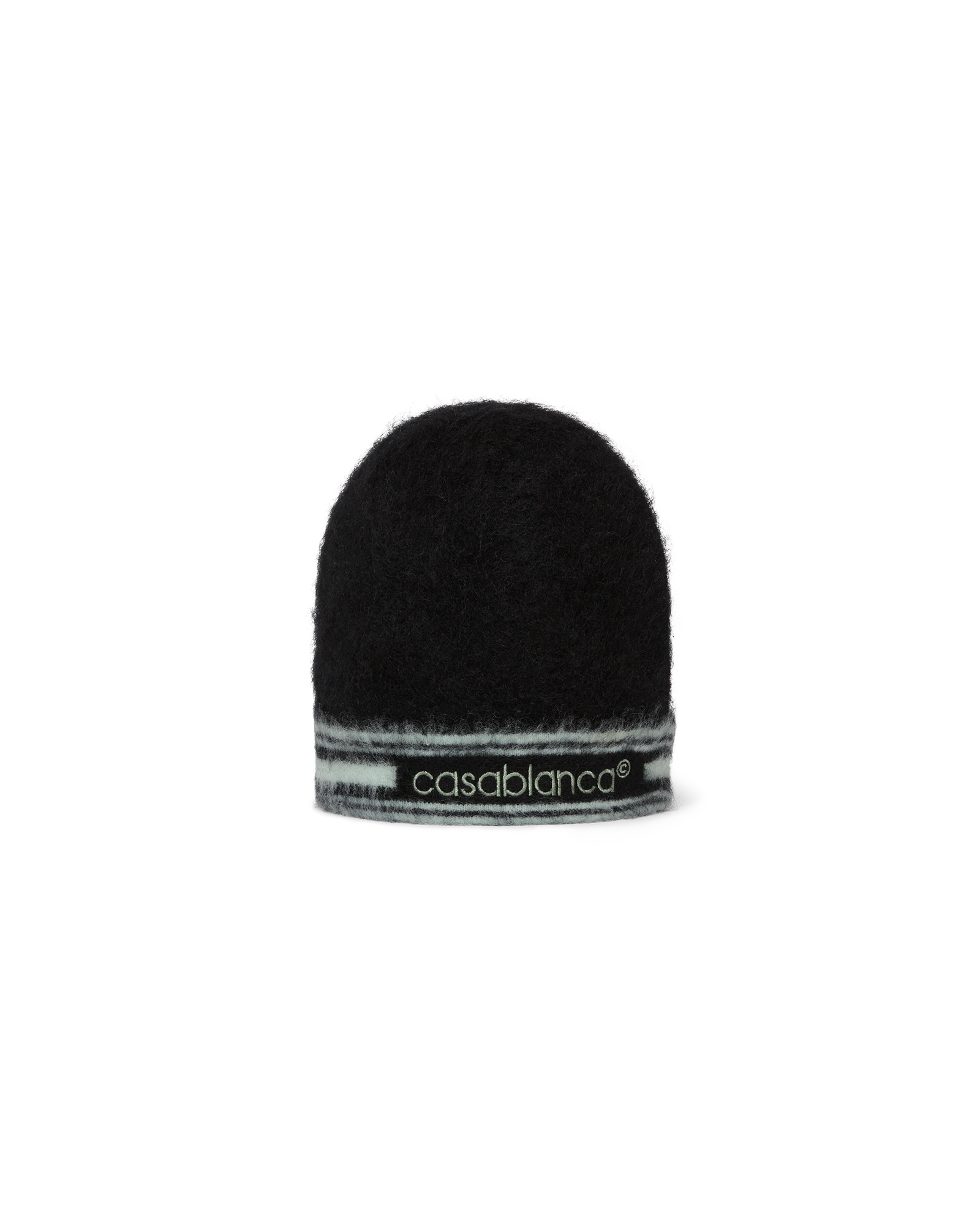 Stripe Mohair Beanie