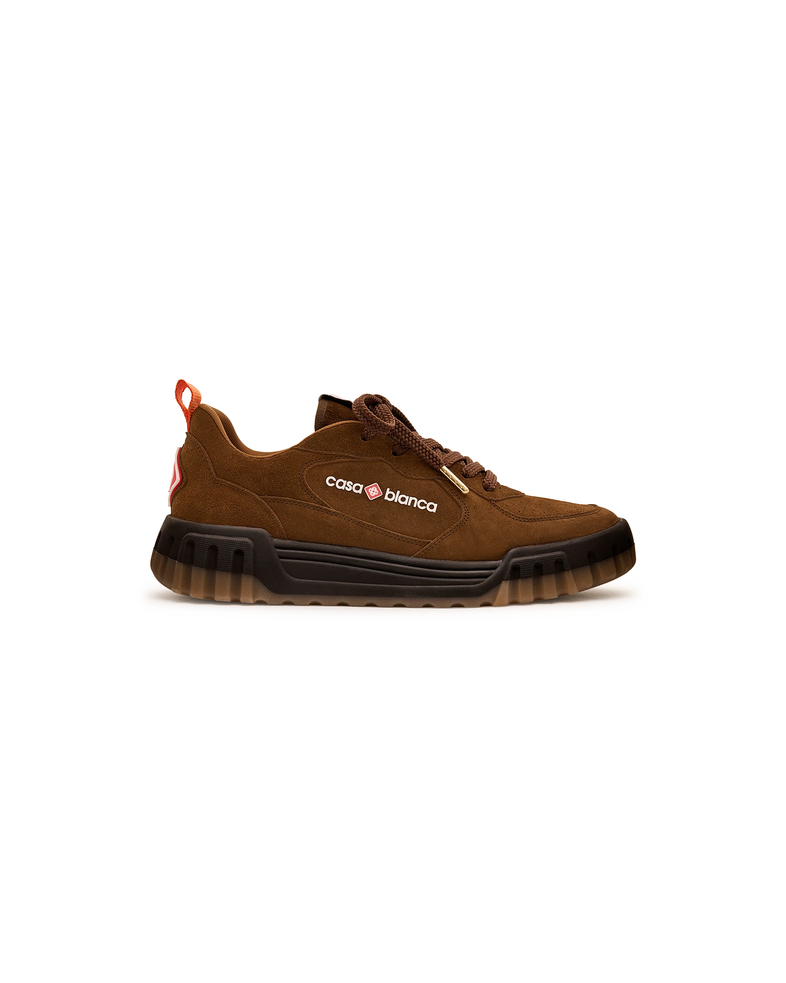 Women's Brown Suede Court Sneaker