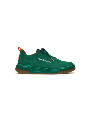 Women's Green Suede Court Sneaker