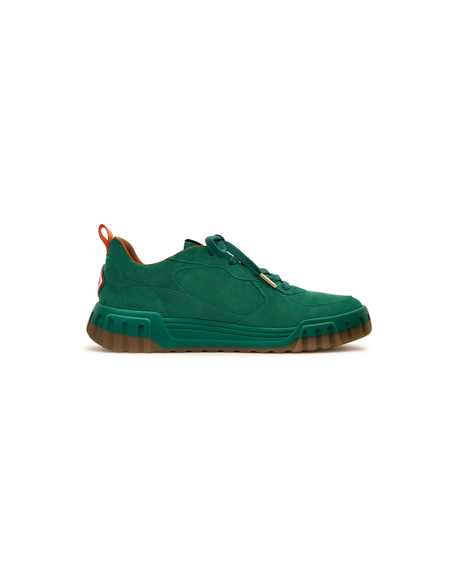 Women's Green Suede Court Sneaker - 图片 2