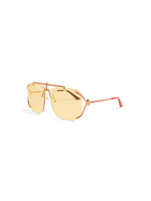Gold & Red The Pilot Sunglasses