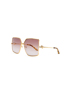 Brown & Gold The Castillo Sunglasses