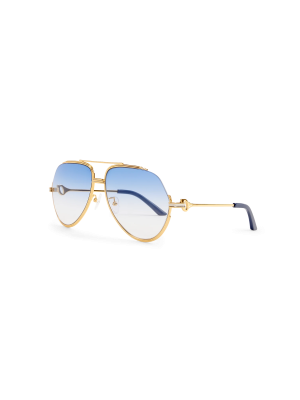 Midnight & Gold The Albán Sunglasses