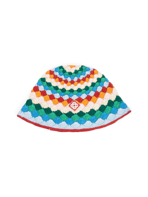 Shell Striped Crochet Hat