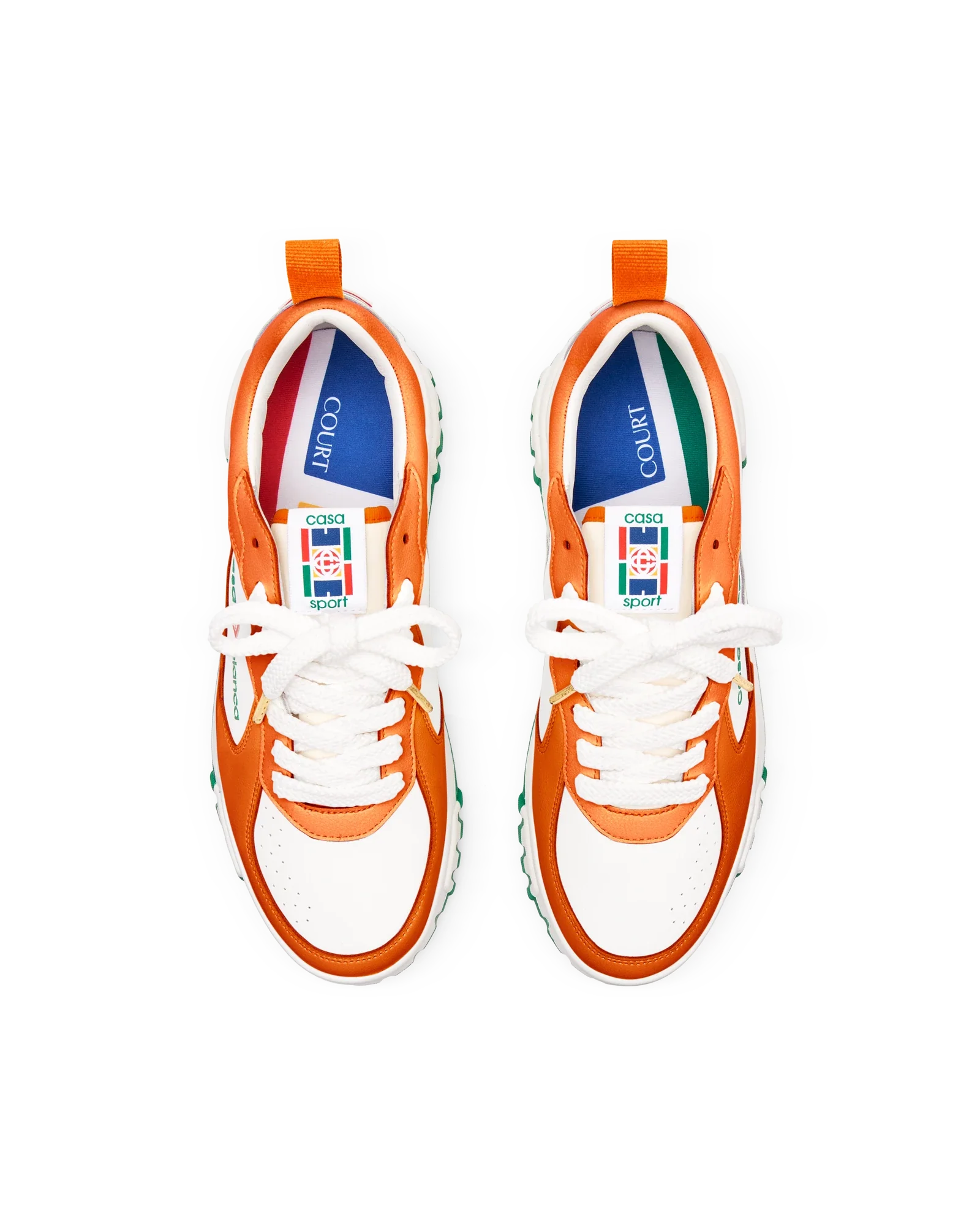 Women's Court Orange & White Sneaker - 图片 8