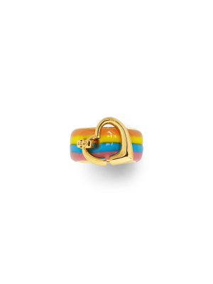 Rainbow Heart Ring