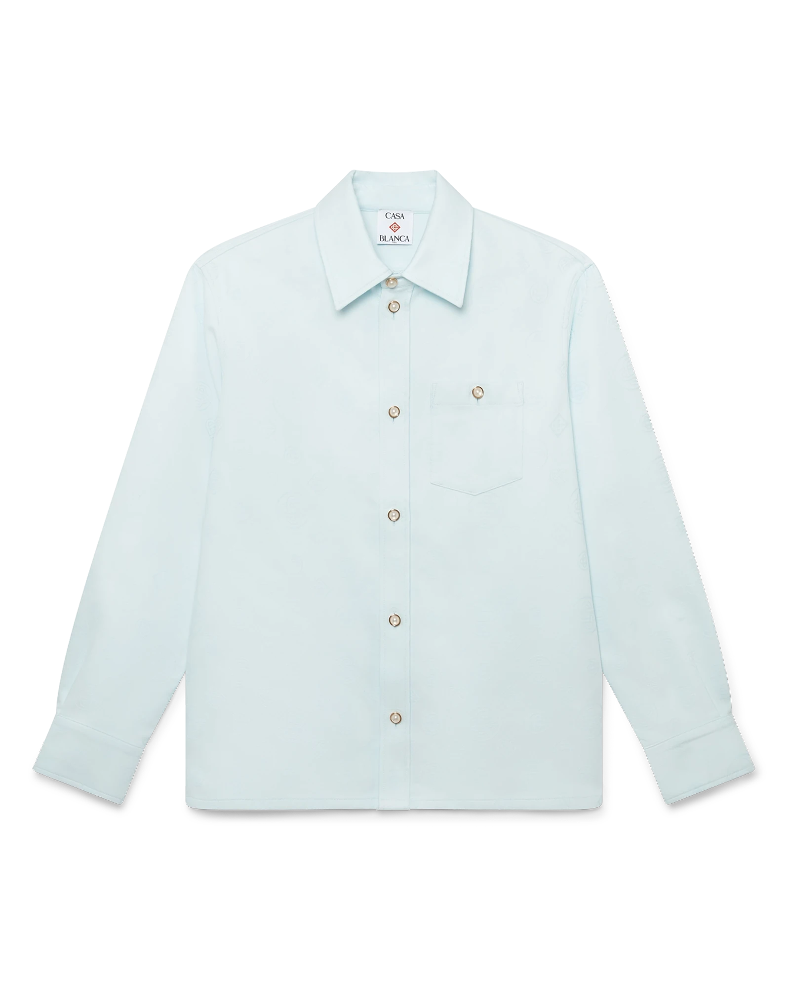 Cotton Monogram Long Sleeve Shirt