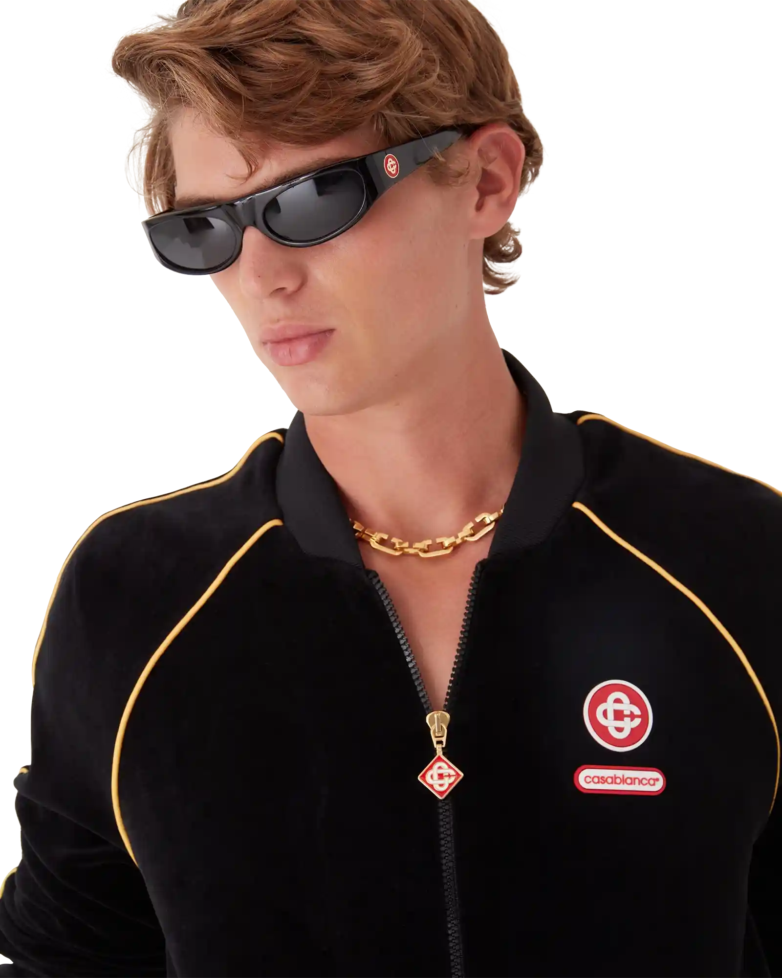 Gradient Piping Velour Track Jacket - 图片 5