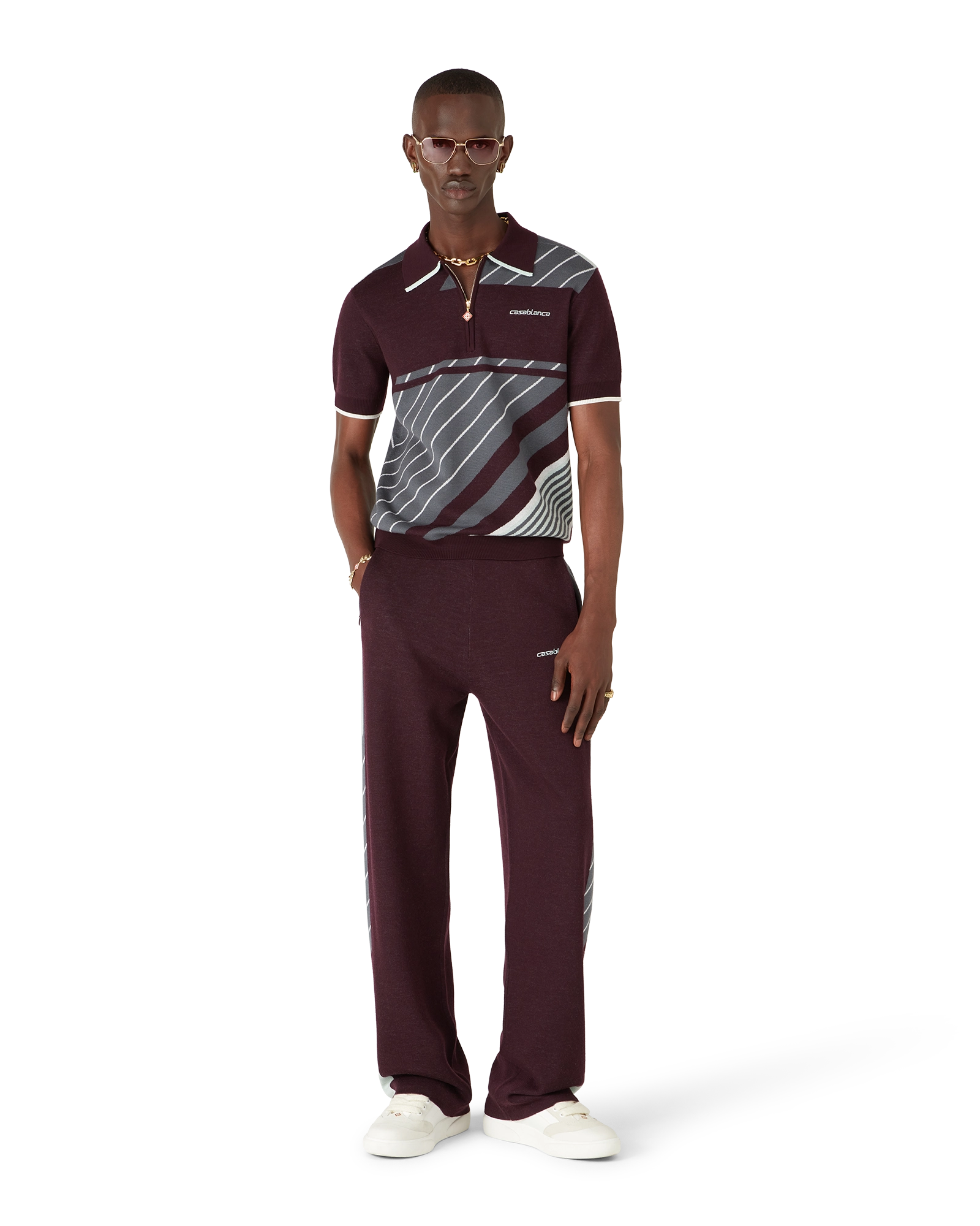 Merino Diagonal Tennis Trousers - 图片 2