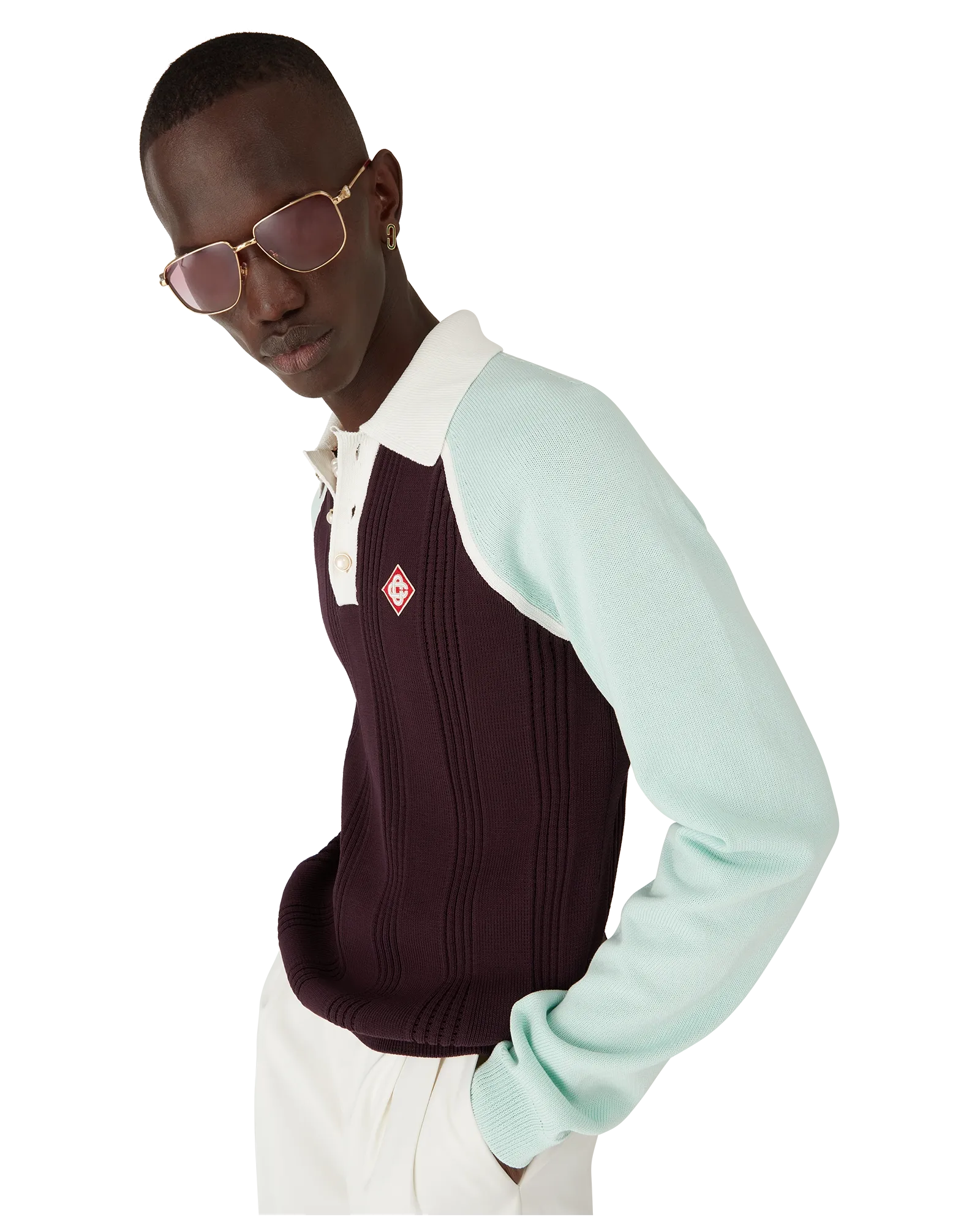 Merino Tennis Long Sleeve Polo - 图片 4