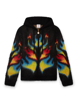 Mohair Flame Laurel Zip Hoodie