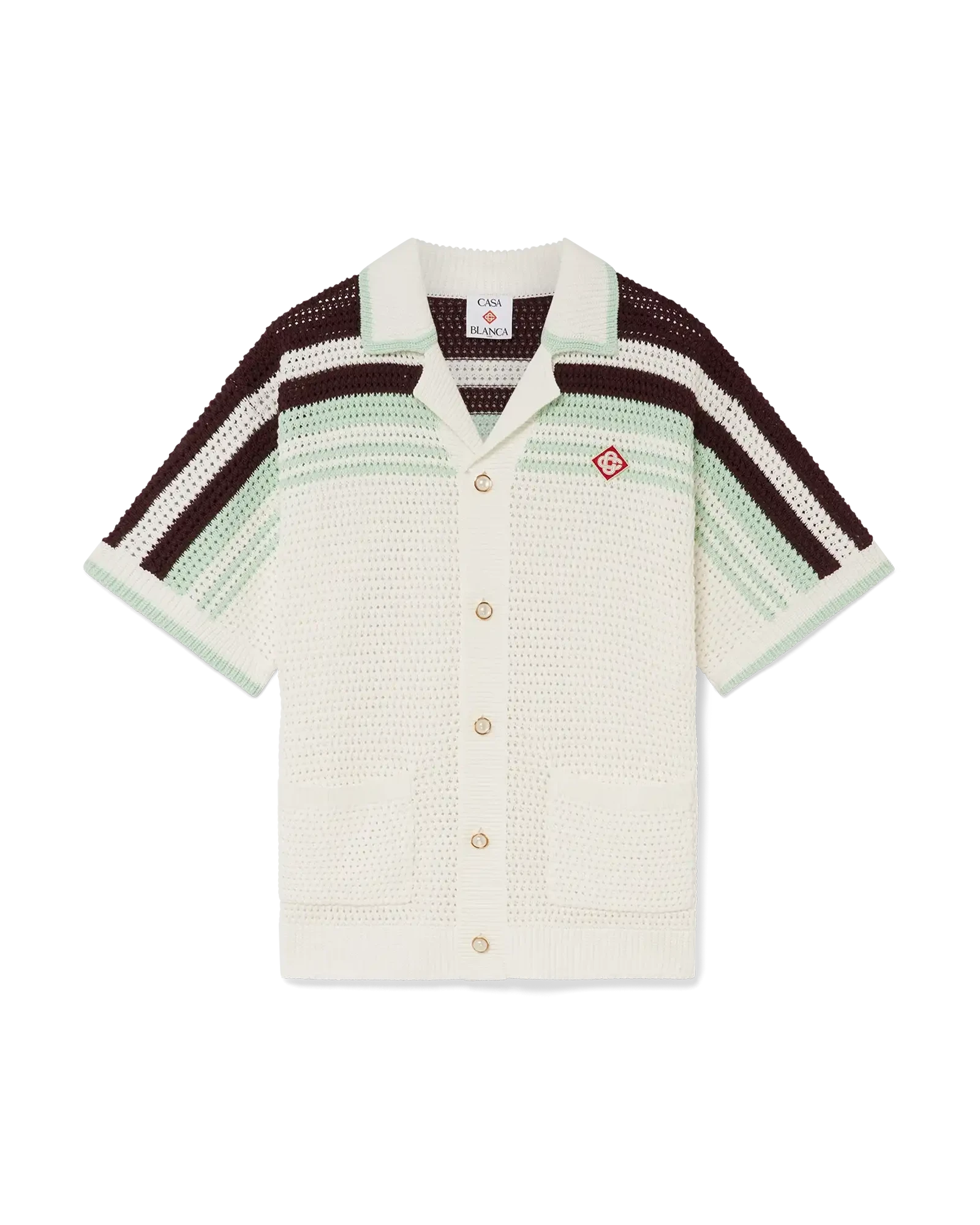 Tennis Cotton Crochet Short Sleeve Shirt