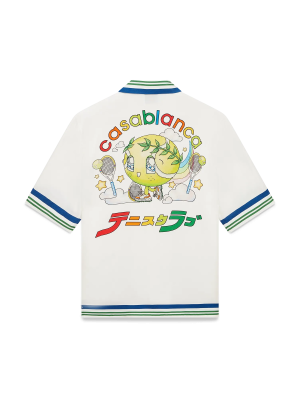 Tennis Mascot Short Sleeve Silk Twill Shirt