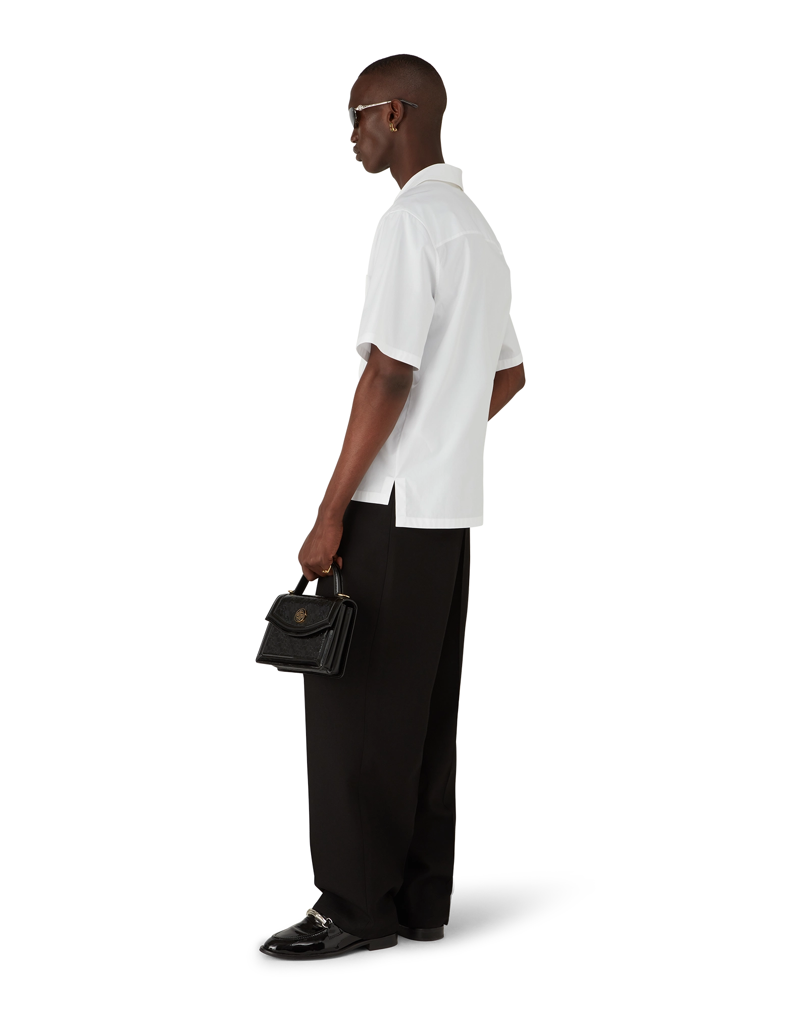 Cotton Poplin Embroidered Short Sleeve Shirt - 图片 3