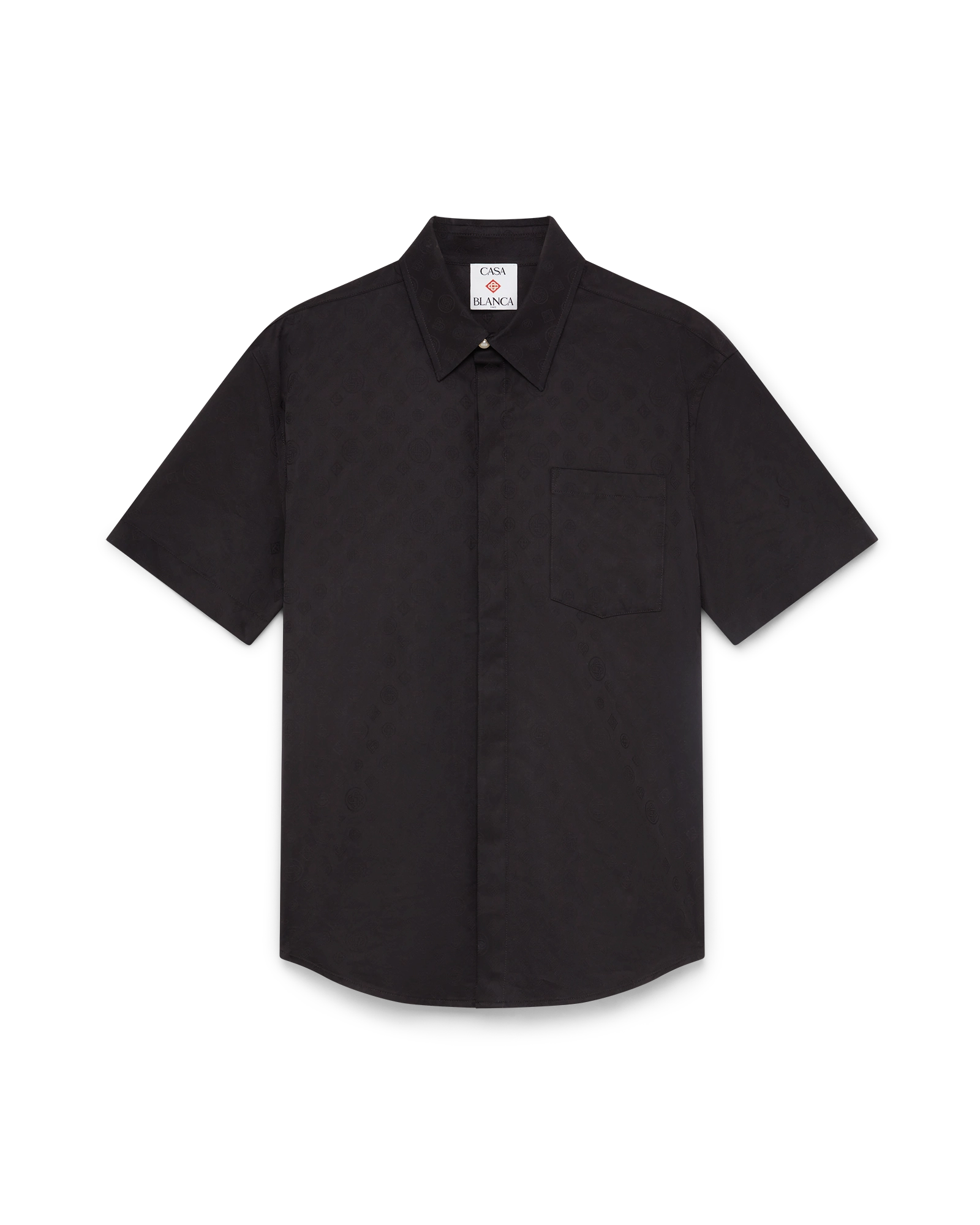 Cotton Monogram Short Sleeve Shirt