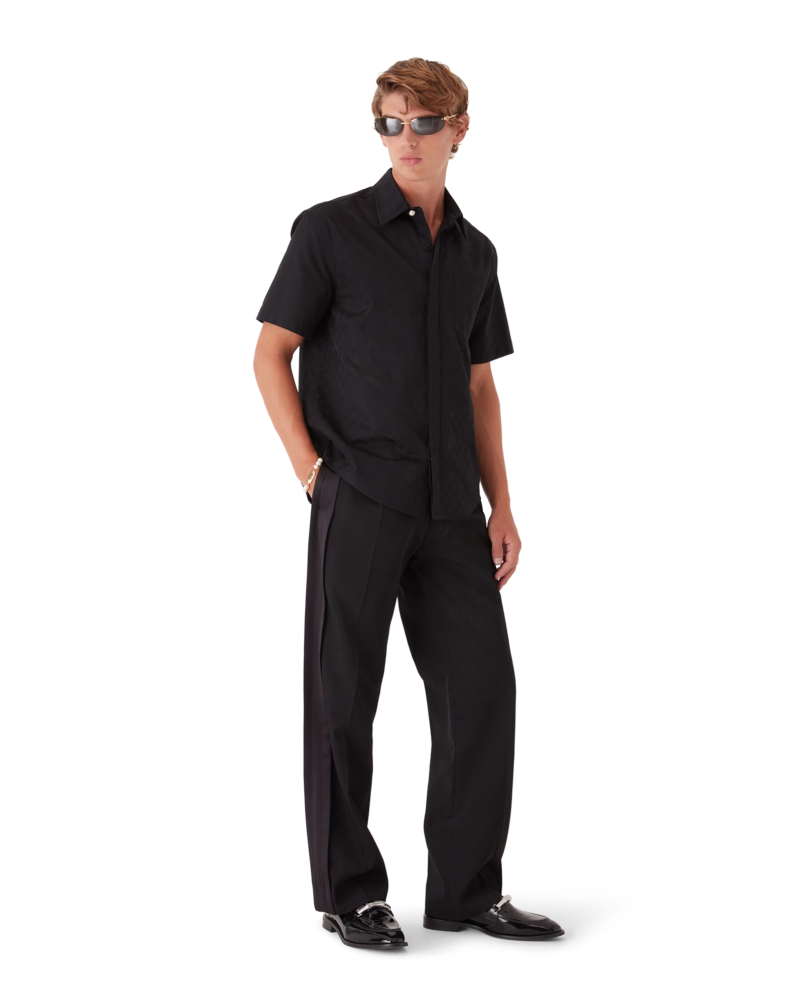 Cotton Monogram Short Sleeve Shirt - 图片 2