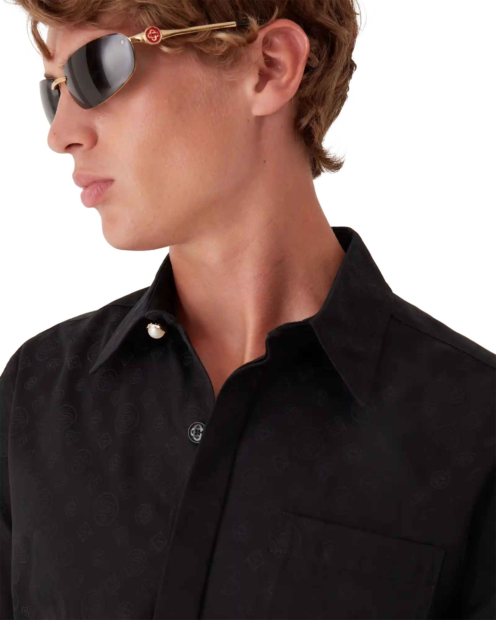 Cotton Monogram Short Sleeve Shirt - 图片 5