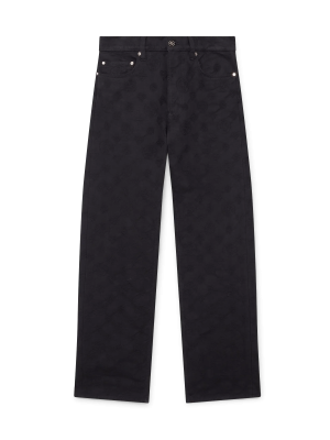 Denim Monogram Straight Leg Jeans