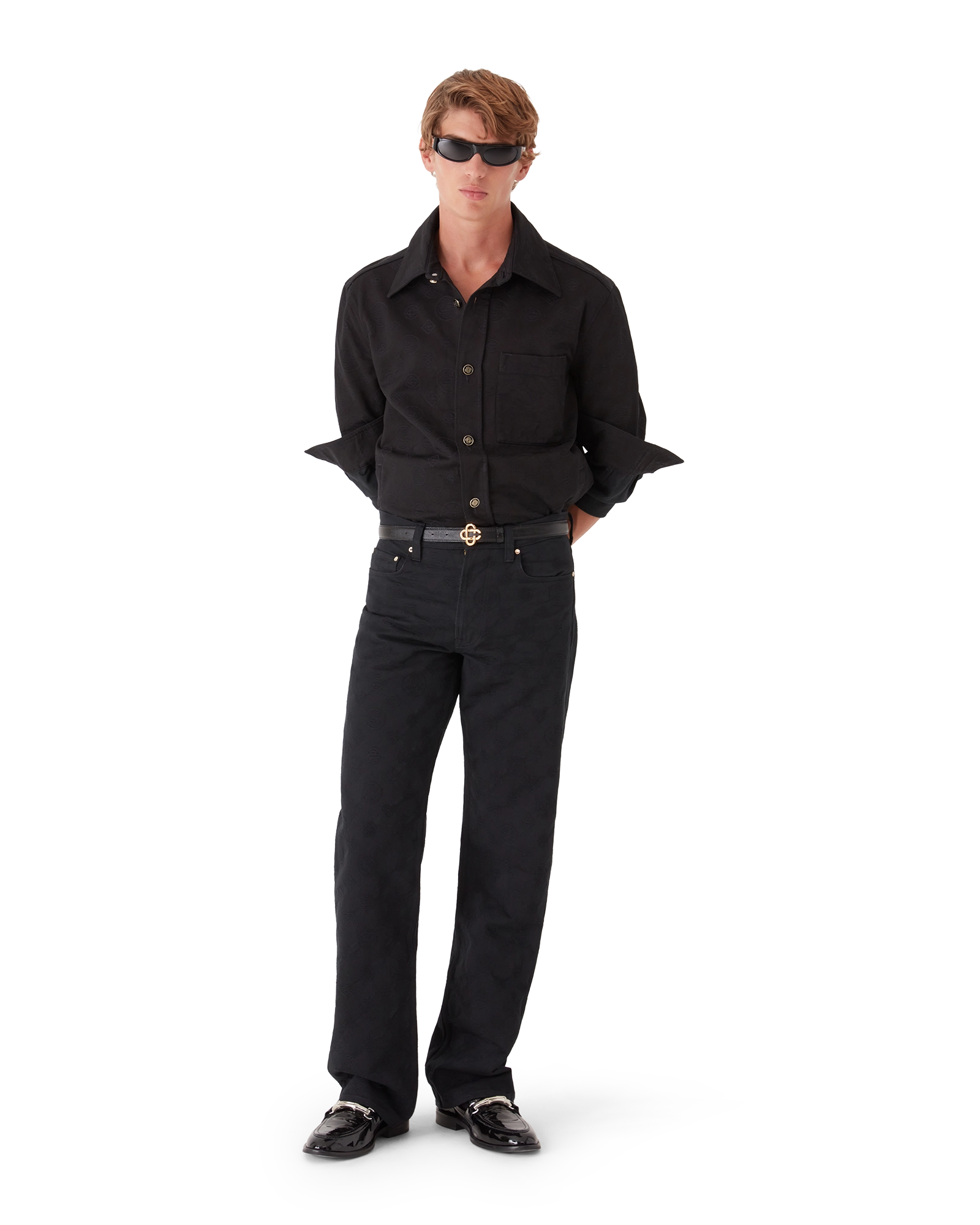 Denim Monogram Straight Leg Jeans - 图片 2