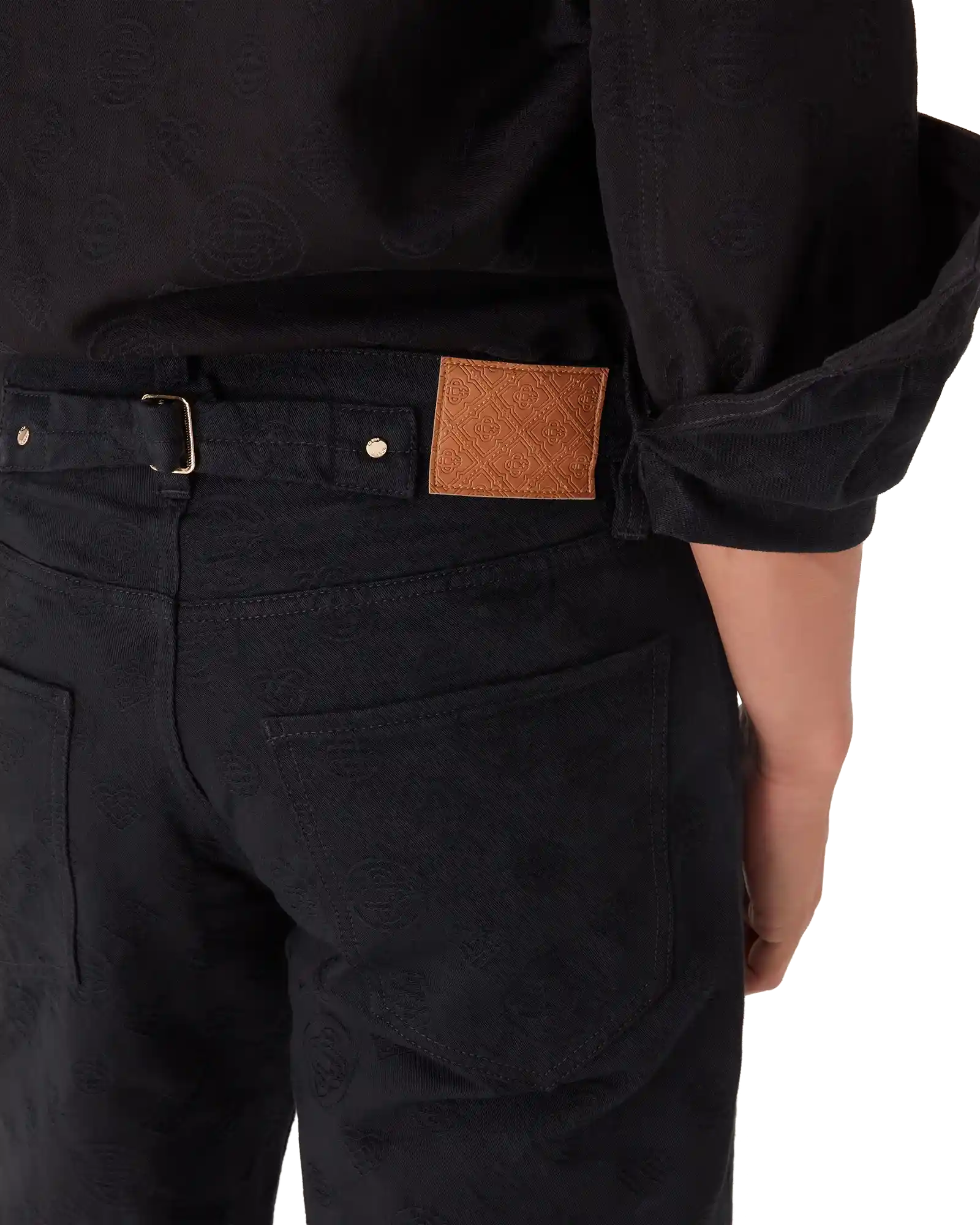 Denim Monogram Straight Leg Jeans - 图片 5