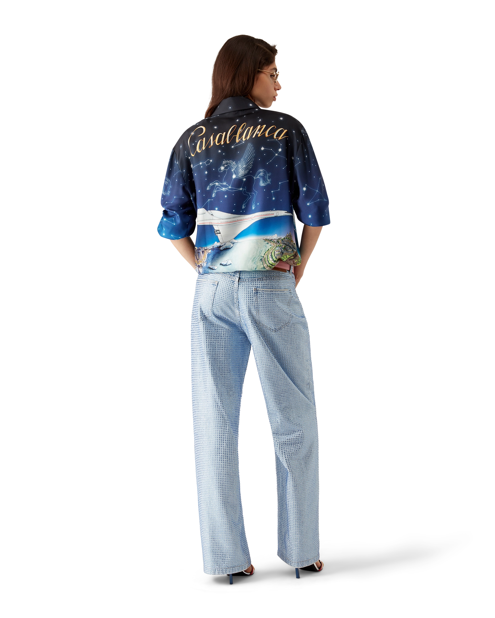 Vol De Nuit Long Sleeve Silk Shirt - 图片 5