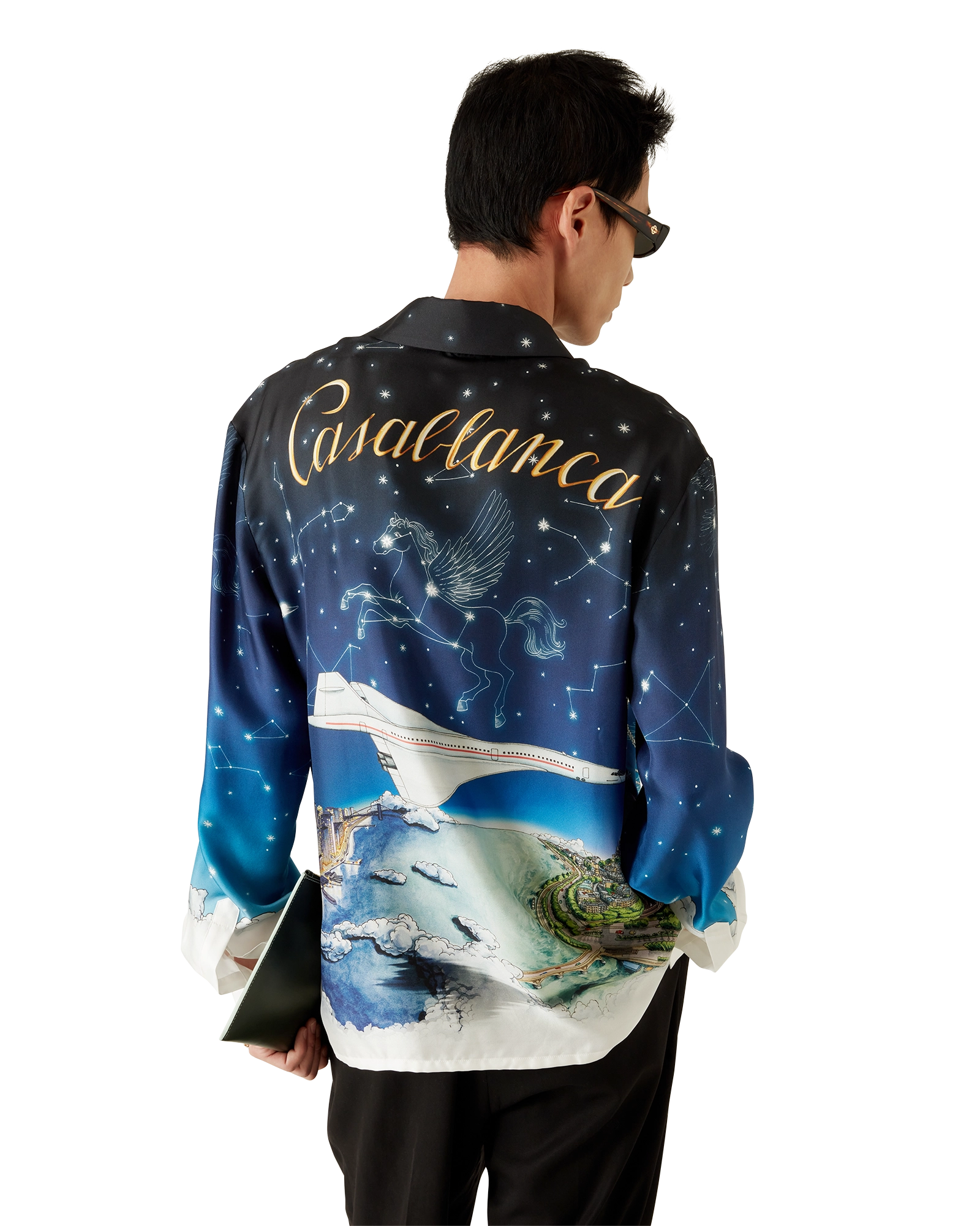 Vol De Nuit Long Sleeve Silk Shirt - 图片 6