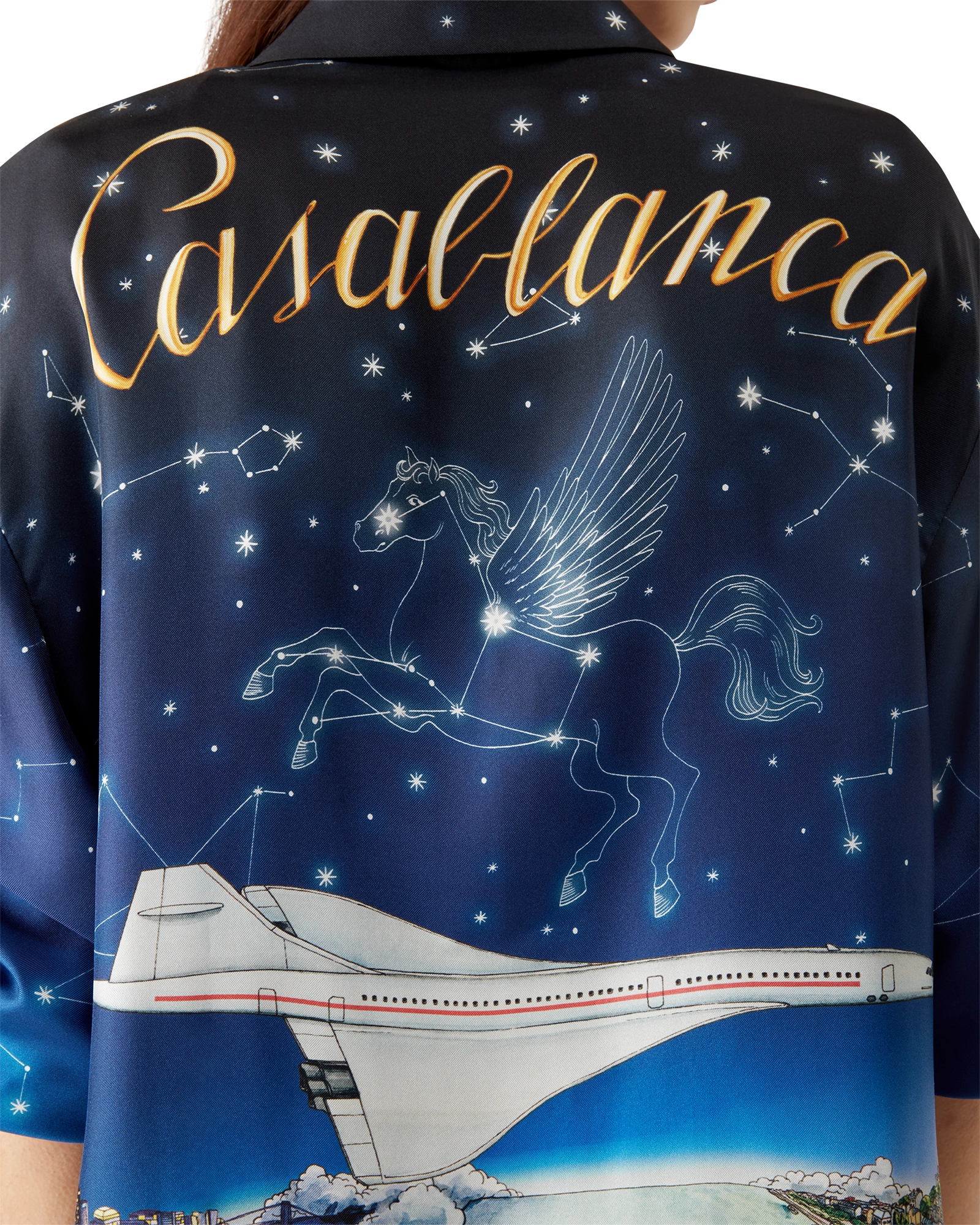 Vol De Nuit Long Sleeve Silk Shirt - 图片 8