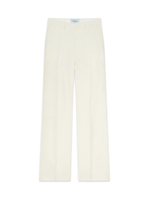 Silk Suiting Wide Leg Trousers