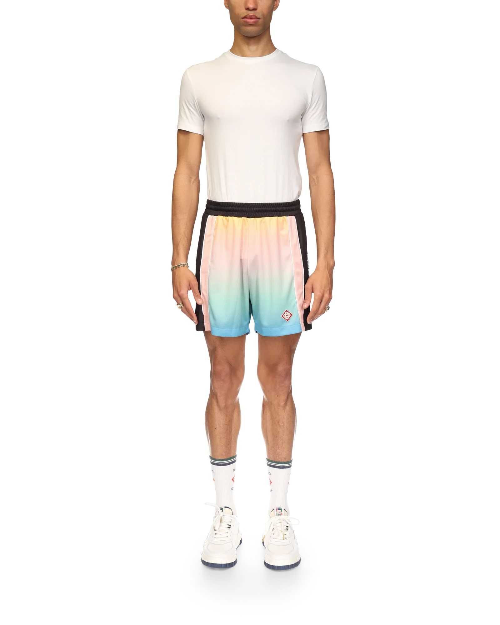 Pastel Gradient Football Shorts - 图片 2