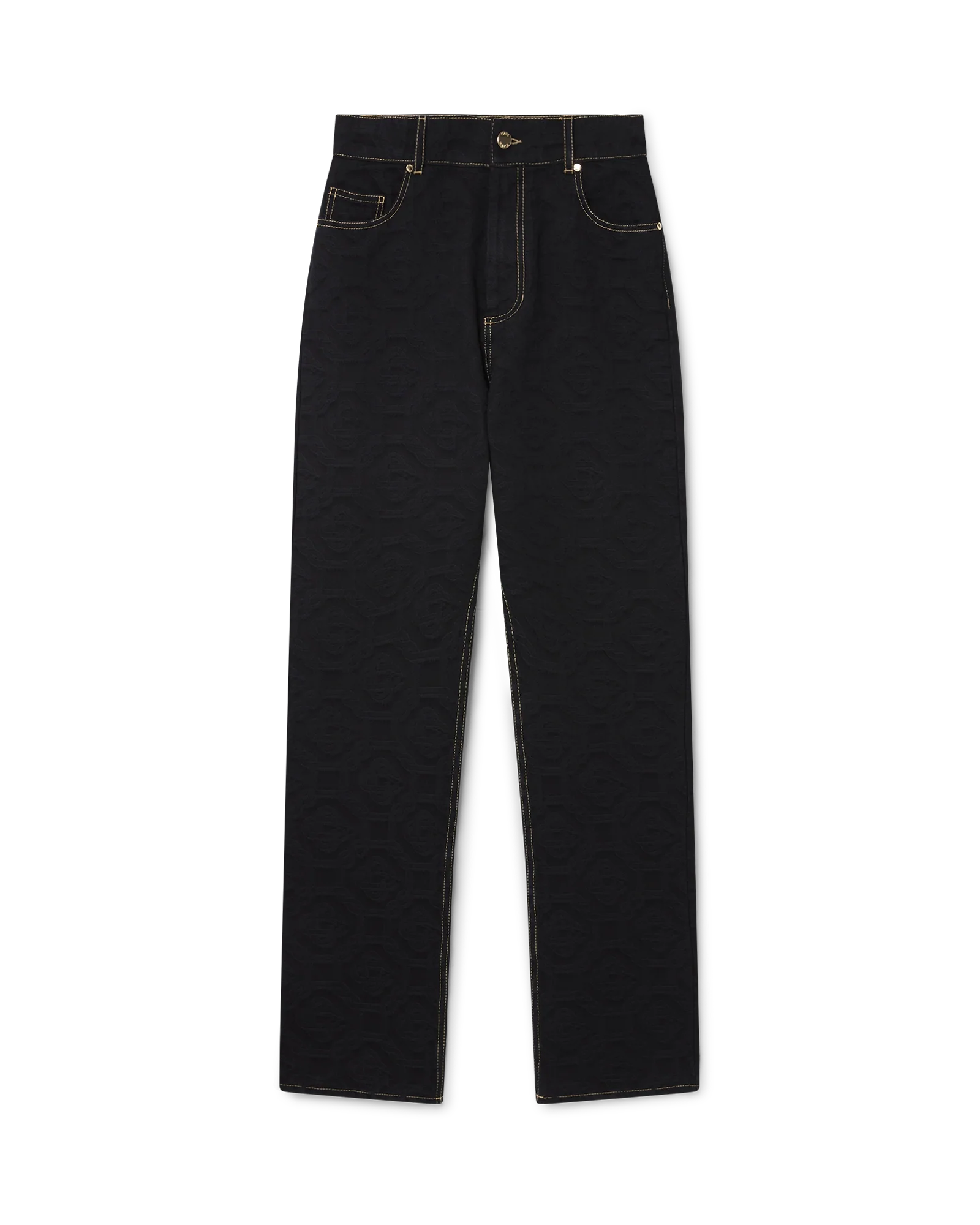 Jacquard Denim Jeans