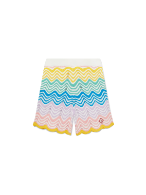 Gradient Wave Knit Shorts