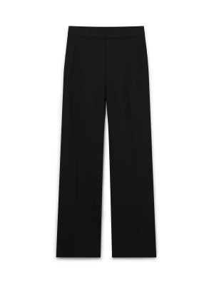 Straight Leg Wool Trousers
