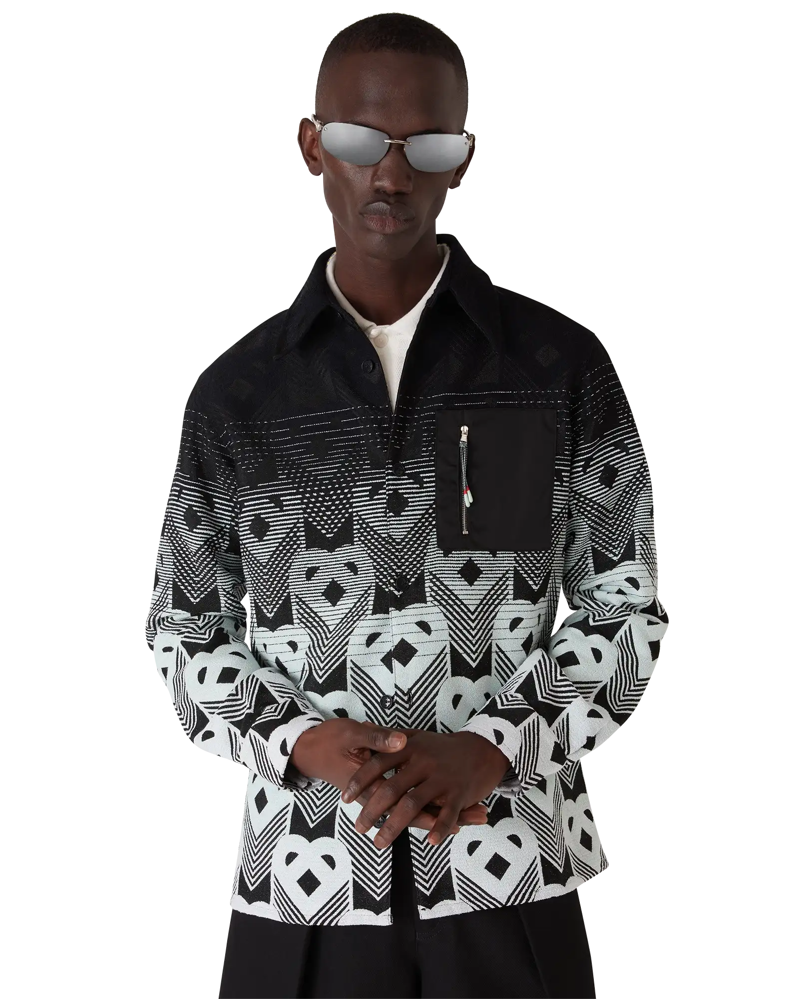 Gradient Monogram Shacket - 图片 4