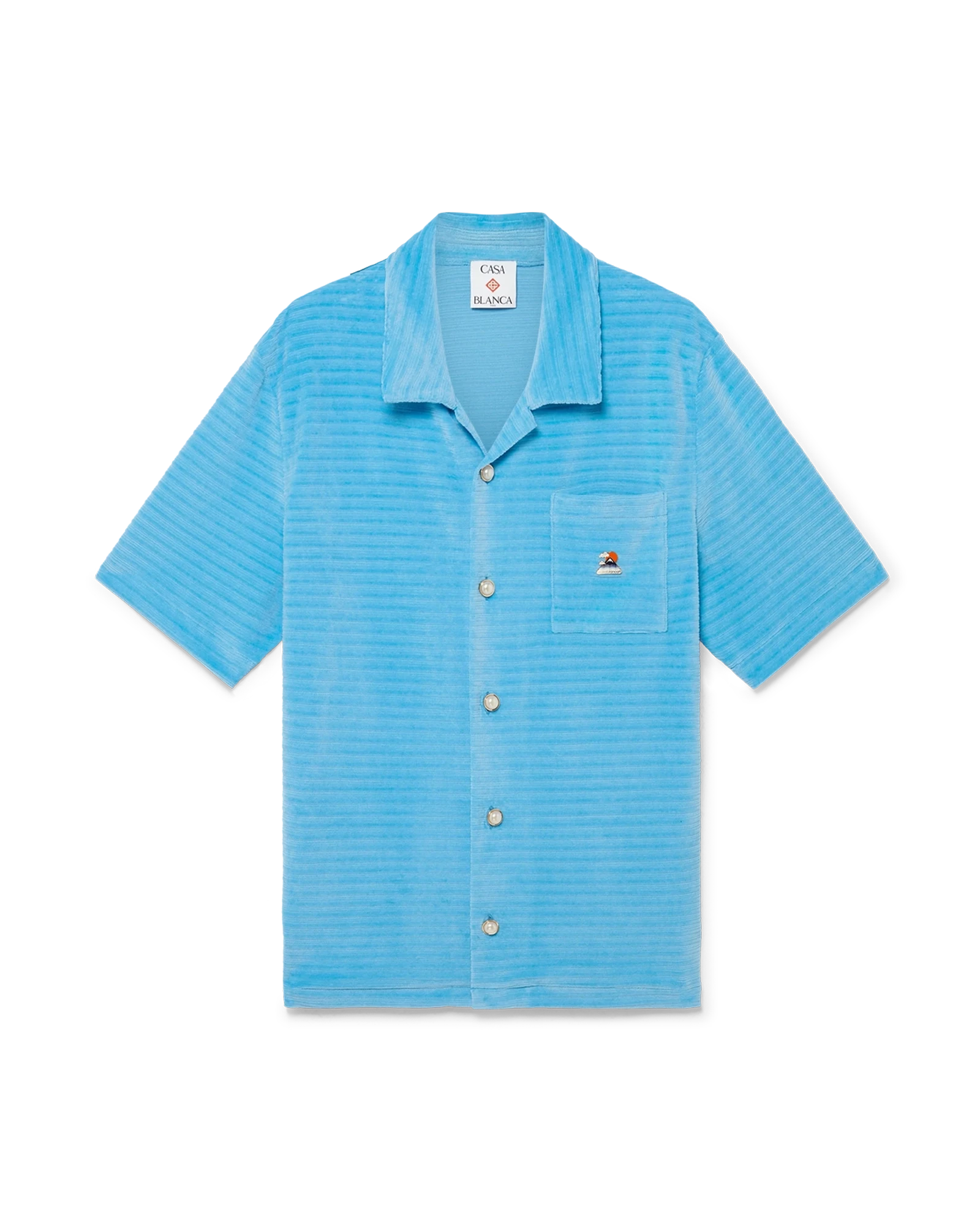 Velour Short Sleeve Stripe Shirt
