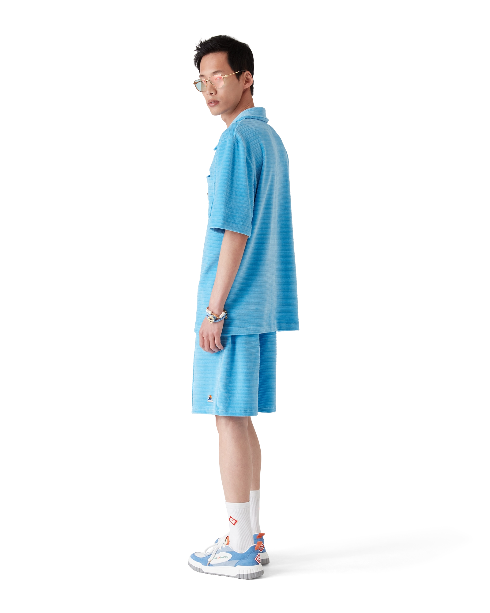 Velour Stripe Shorts - 图片 3