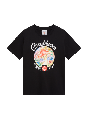 Mushroom Emblem Short Sleeve T-Shirt