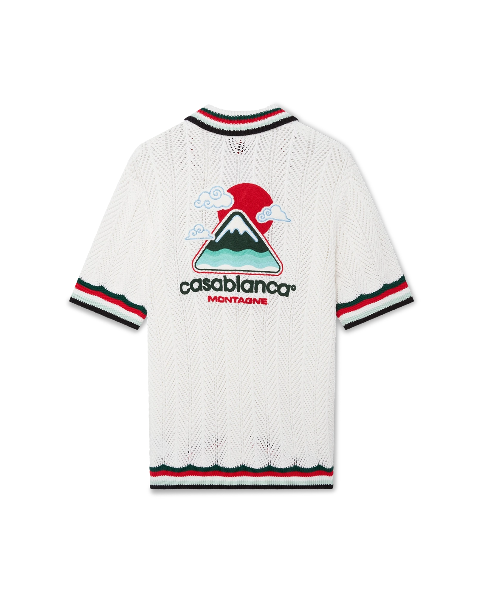 Cotton Montagne Ondulee Short Sleeve Crochet Shirt