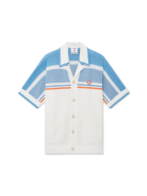 Cotton Tennis Short Sleeve Crochet Shirt