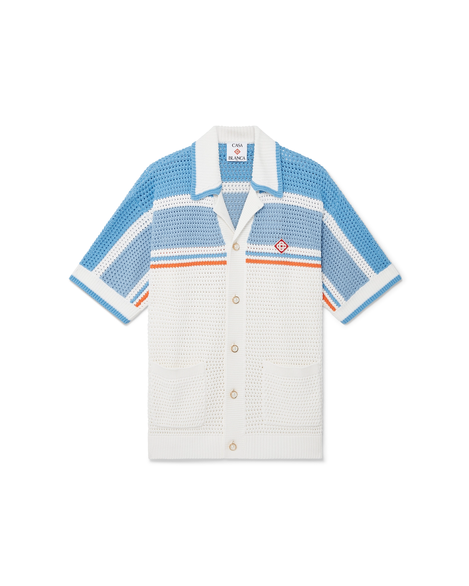 Cotton Tennis Short Sleeve Crochet Shirt