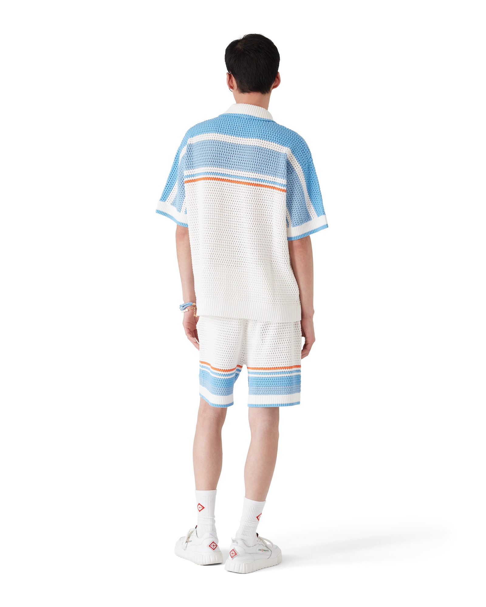 Cotton Tennis Short Sleeve Crochet Shirt - 图片 3
